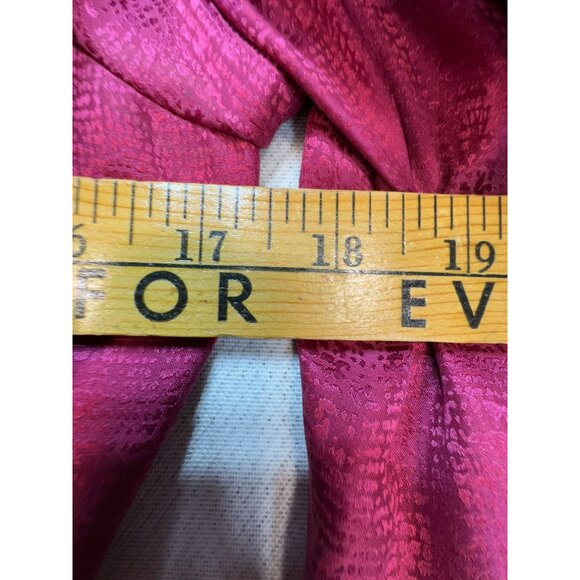 Papell Petites 2-Piece Silk Skirt Suit Set Size 6P Fuchsia - Picture 10 of 16